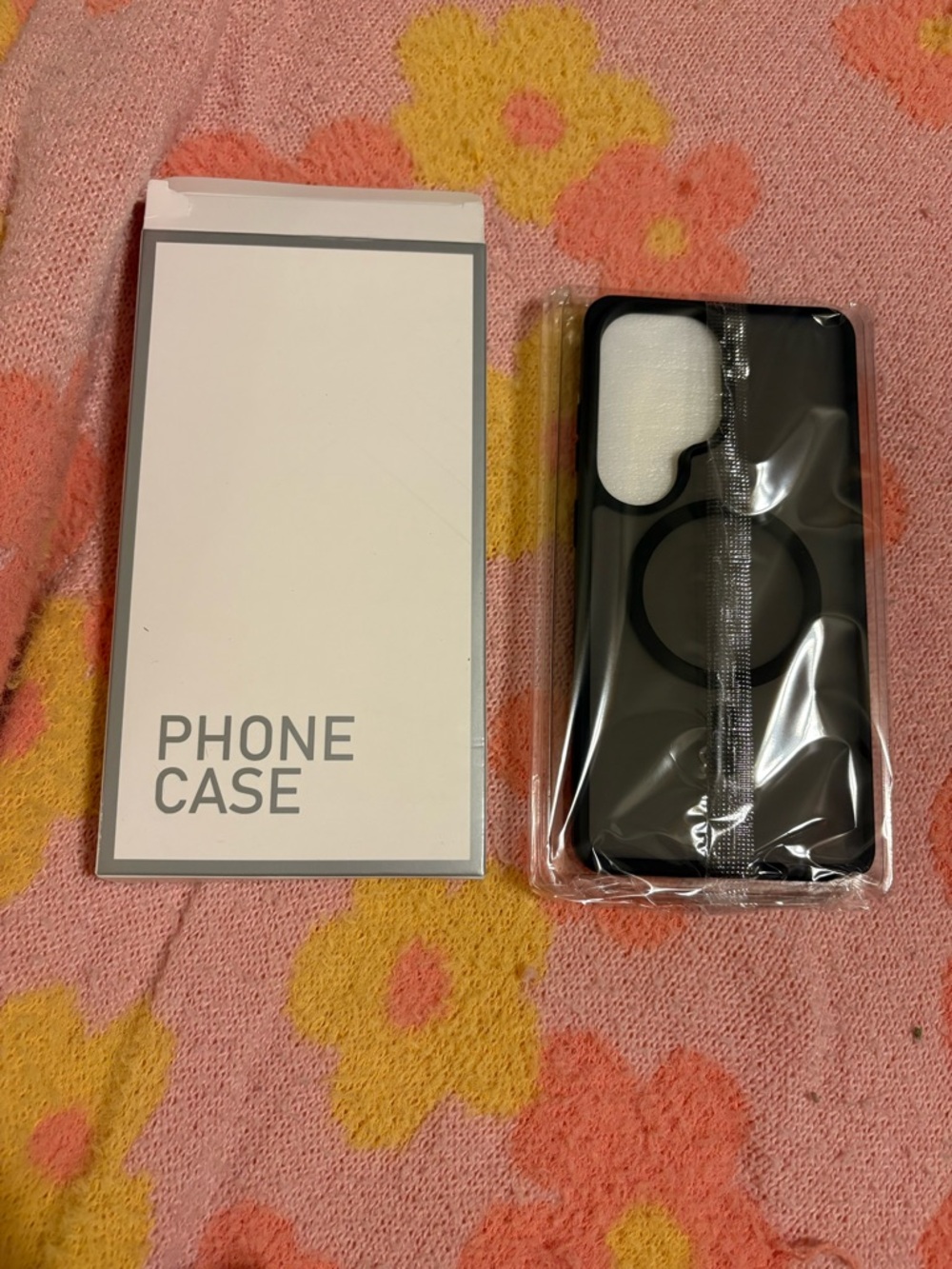 Black Phone Case with Ring Holder - Compatible Cell Phone Accessory